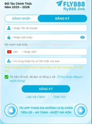 Đăng Ký Tài Khoản FLY888